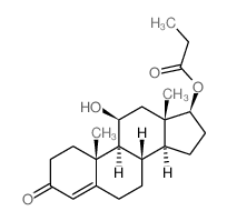 [(8S,9S,10R,11S,13S,14S,17S)-11-hydroxy-10,13-dimethyl-3-oxo-1,2,6,7,8,9,11,12,14,15,16,17-dodecahydrocyclopenta[a]phenanthren-17-yl] propanoate结构式