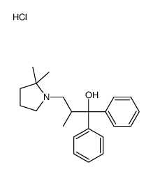 3-(2,2-dimethylpyrrolidin-1-yl)-2-methyl-1,1-diphenylpropan-1-ol,hydrochloride Structure