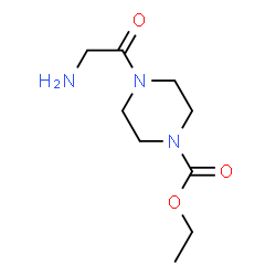 ethyl 4-(2-aminoacetyl)piperazine-1-carboxylate structure