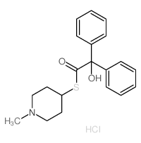 2-hydroxy-1-[(1-methyl-4-piperidyl)sulfanyl]-2,2-diphenyl-ethanone结构式