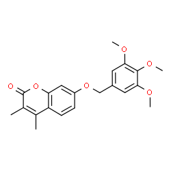 3,4-dimethyl-7-[(3,4,5-trimethoxyphenyl)methoxy]chromen-2-one结构式