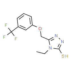 4-ETHYL-5-([3-(TRIFLUOROMETHYL)PHENOXY]METHYL)-4H-1,2,4-TRIAZOL-3-YLHYDROSULFIDE structure