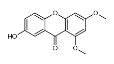 7-hydroxy-1,3-dimethoxy-9H-xanthen-9-one Structure