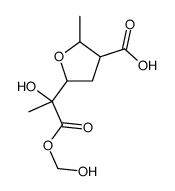 5-[2-hydroxy-1-(hydroxymethoxy)-1-oxopropan-2-yl]-2-methyloxolane-3-carboxylic acid Structure