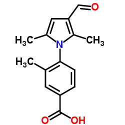 4-(3-Formyl-2,5-dimethyl-1H-pyrrol-1-yl)-3-methylbenzoic acid Structure