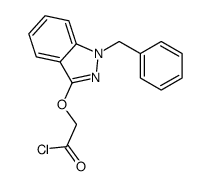 2-(1-benzylindazol-3-yl)oxyacetyl chloride结构式