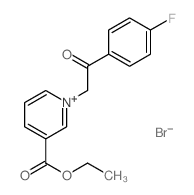 Pyridinium,3-(ethoxycarbonyl)-1-[2-(4-fluorophenyl)-2-oxoethyl]-, bromide (1:1) structure