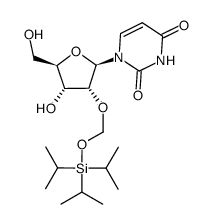 2'-O-{[(triisopropylsilyl)oxy]methyl}uridine结构式