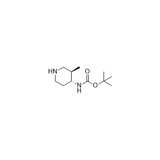 rel-tert-Butyl((3R,4R)-3-methylpiperidin-4-yl)carbamate structure