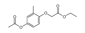 (4-acetoxy-2-methyl-phenoxy)-acetic acid ethyl ester Structure
