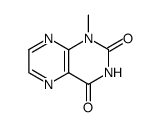 2,4(1H,3H)-Pteridinedione, 1-methyl- Structure