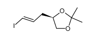 (R,E)-4-(3-iodoallyl)-2,2-dimethyl-1,3-dioxolane结构式