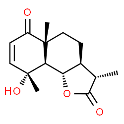 Naphtho(1,2-b)furan-2,6(3H,4H)-dione, 3a,5,5a,9,9a,9b-hexahydro-9-hydr oxy-3,5a,9-trimethyl-, (3S,3aS,5aR,9R,9aS,9bS)-结构式