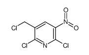 2,6-Dichloro-3-(chloromethyl)-5-nitropyridine Structure