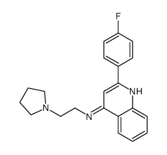 2-(4-fluorophenyl)-N-(2-pyrrolidin-1-ylethyl)quinolin-4-amine结构式