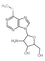 4-amino-2-(hydroxymethyl)-5-(6-methylsulfanylpurin-9-yl)oxolan-3-ol结构式