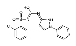 1-(2-chlorophenyl)sulfonyl-3-(1-phenylpyrazol-3-yl)urea结构式
