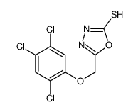 5-[(2,4,5-trichlorophenoxy)methyl]-3H-1,3,4-oxadiazole-2-thione结构式