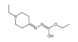 Hydrazinecarboxylic acid, (1-ethyl-4-piperidinylidene)-, ethyl ester (9CI)结构式