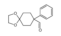 8-phenyl-1,4-dioxaspiro[4.5]decane-8-carbaldehyde structure