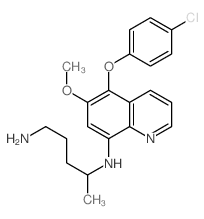 1,4-Pentanediamine,N4-[5-(4-chlorophenoxy)-6-methoxy-8-quinolinyl]-结构式