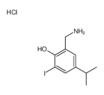2-(aminomethyl)-6-iodo-4-propan-2-ylphenol,hydrochloride Structure