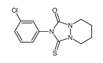 2-(3-chlorophenyl)-3-sulfanylidene-5,6,7,8-tetrahydro-[1,2,4]triazolo[1,2-a]pyridazin-1-one结构式