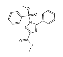 1-(methoxy-phenyl-phosphinoyl)-5-phenyl-1H-pyrazole-3-carboxylic acid methyl ester结构式