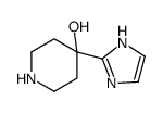4-Piperidinol,4-(1H-imidazol-2-yl)-结构式