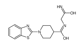 4-Piperidinecarboxamide,N-(2-amino-2-oxoethyl)-1-(2-benzothiazolyl)-(9CI) structure