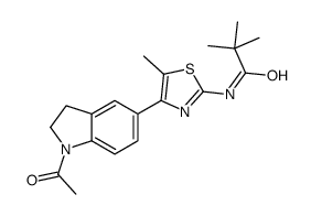 Propanamide, N-[4-(1-acetyl-2,3-dihydro-1H-indol-5-yl)-5-methyl-2-thiazolyl]-2,2-dimethyl- (9CI)结构式