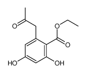 ethyl 2,4-dihydroxy-6-(2-oxopropyl)benzoate结构式