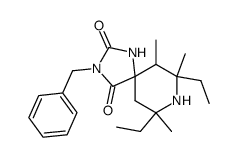 3-benzyl-7,9-diethyl-6,7,9-trimethyl-1,3,8-triazaspiro[4.5]decane-2,4-dione结构式
