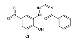 N-[[2-(3-chloro-2-hydroxy-5-nitrophenyl)hydrazinyl]methylidene]benzamide Structure