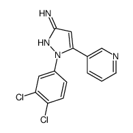 1-(3,4-dichlorophenyl)-5-pyridin-3-ylpyrazol-3-amine结构式
