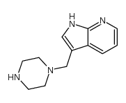 3-(1-哌嗪基甲基)-1H-吡咯并[2,3-B]吡啶结构式