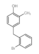 4-[(2-bromophenyl)methyl]-2-methyl-phenol结构式