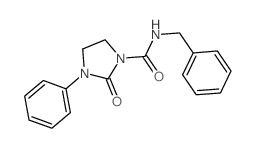 1-Imidazolidinecarboxamide,2-oxo-3-phenyl-N-(phenylmethyl)- Structure