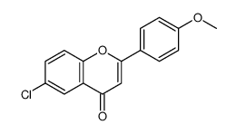 6-chloro-2-(4-methoxyphenyl)chromen-4-one结构式