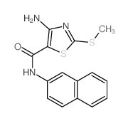 5-Thiazolecarboxamide,4-amino-2-(methylthio)-N-2-naphthalenyl- Structure