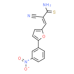2-Cyano-3-[5-(3-nitro-phenyl)-furan-2-yl]-thioacrylamide结构式