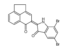 5,7-Dibromo-2-(1,2-dihydro-5-oxoacenaphthylen-4(5H)-ylidene)-1H-indol-3(2H)-one结构式
