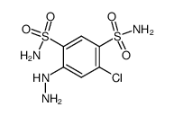 4-Chloro-6-hydrazino-1,3-benzenedisulfonamide Structure