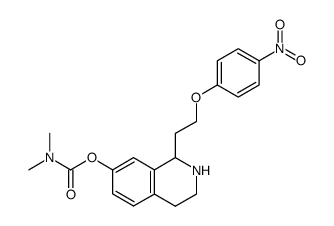 dimethylcarbamic acid 1-[2-(4-nitrophenoxy)ethyl]-1,2,3,4-tetrahydroisoquinolin-7-yl ester Structure