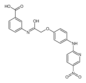 3-[[2-[4-[(5-nitropyridin-2-yl)amino]phenoxy]acetyl]amino]benzoic acid Structure