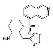 N-(4-aminobutyl)-N-(2-thiophen-2-ylethyl)isoquinoline-5-sulfonamide结构式