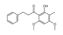 2'-Hydroxy-4',6'-dimethoxy-3'-methyl-2-phenylpropiophenon结构式