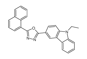 2-(9-ethylcarbazol-3-yl)-5-naphthalen-1-yl-1,3,4-oxadiazole结构式