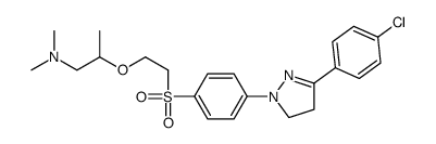 2-[2-[[4-[3-(4-chlorophenyl)-4,5-dihydro-1H-pyrazol-1-yl]phenyl]sulphonyl]ethoxy]-N,N-dimethylpropylamine结构式