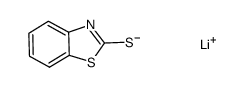 lithium benzothiazole-2-thiolate Structure